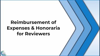 Reimbursement of Expenses amp Honoraria [upl. by Aryl]