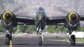 P38 aerobatics by Steve Hinton HemetRyan airshow 2013 [upl. by Enyallij830]