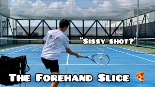 Tennis Forehand Lesson The Forehand Slice [upl. by Koblick]