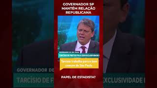 TARCÍSIO GOV SP TEM DIVERGÊNCIAS DE IDEIAS DO GOVERNO FEDERAL MAS [upl. by Ecyle745]