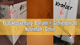 Produktbewertung Bomann® Gefrierbox 31L Nutzinhalt  Gefrierschrank klein mit Gitterablage  wechse [upl. by Mylo287]