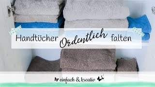 Handtücher falten leicht gemacht  Die Ordnungsfee [upl. by Ettelra]