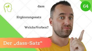 64 Nebensätze „DassSätze“  Welche Verben nutzen „dass“ [upl. by Maryrose]