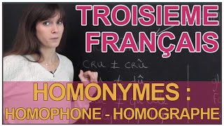 Homonymes  homophones et homographes  Français 3e  Les Bons Profs [upl. by Morrissey]