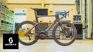 Building Romain Bardets Tour de France Bike  The AllNew SCOTT Foil RC [upl. by Esaertal]