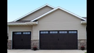 black stamped carriage house garage doors  6302719343 [upl. by Jacinto]