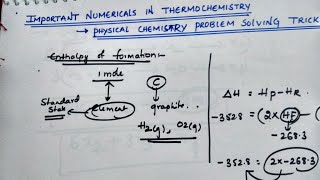 Important Numericals in Thermochemistry  Enthalpy of formation amp Enthalpy of combustion problems [upl. by Arianie]