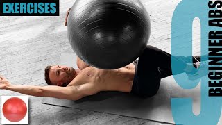 9 BEGINNER STABILITY BALL AB EXERCISES [upl. by Isteb]