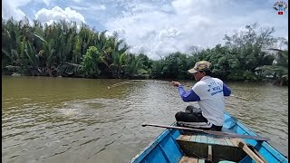 Hari kedua joran bambu dapat perlawanan kuat dari ikanikan predator [upl. by Avehstab893]