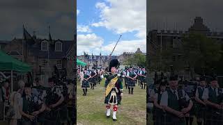 maceflourish from drummajor Dean leading Huntly pipeband into 2024 aboynehighlandgames shorts [upl. by Eirallih]