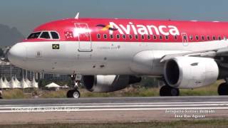 Aviões Pousando e Decolando no Aeroporto Santos Dumont TAM GOL AZUL AVIANCA [upl. by Alexandro107]