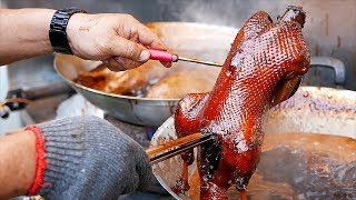 Taiwanese Street Food  CARAMEL DUCK Kaohsiung Night Market Taiwan [upl. by Andert]