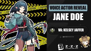 JANE DOE OFFICAL REVEAL for 11 Agent Record  Voice Actor Annocument [upl. by Sheedy]