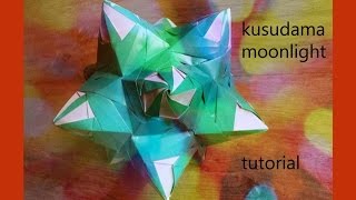 kusudama moonlight  modular origami  tutorial  dutchpapergirl [upl. by Volin]