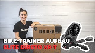 ELITE DIRETO XRT  Unboxing amp Fahrrad einspannen Schnellspanner  BikeTrainer Aufbau Indoor [upl. by Spector]