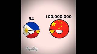 Philippines vs China countryballs flipaclip shortsfeed capcut edit youcut freecomedy [upl. by Solracnauj]