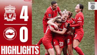 Four Goals in WSL Victory Liverpool Women 40 Brighton  Highlights [upl. by Soelch701]