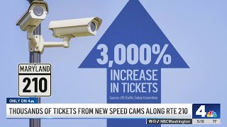 Thousands of Tickets from New MD 210 Speed Cameras News4 Oct 2 2024 [upl. by Casie]