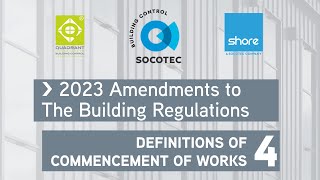 The new definition of quotCommencement of worksquot  Changes to Building Regulations 2023  Part 4 [upl. by Leuqram]