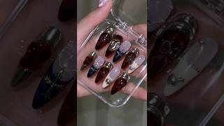 fall nails 🤎 fallnails nails pressonnails tortoiseshell nailtutorial nailart asmr [upl. by Anade]