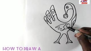 How to draw a Sankofa symbol on the Kanes Art Show [upl. by Dlarej]