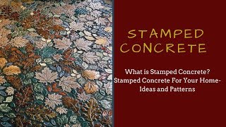 Stamped Concrete Floor [upl. by Yelsel]