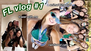 travel with me to ORLANDO rainforest cafe amp animal kingdom  FL vlog 1 [upl. by Lletnohs]