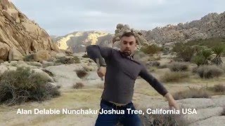 Alan Delabie Nunchaku at JOSHUA TREE USA California [upl. by Renate]