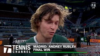 Andrey Rublev Talks About His Comeback Championship Win Over AugerAliassime  2024 Madrid Final [upl. by Audres]