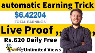 work for students adfly earning trick live earning proof automatic earning way [upl. by Burnie]