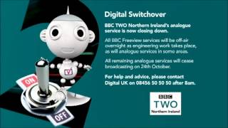 BBC TWO Northern Ireland  Final analogue closedown [upl. by Gibbons]