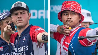 USA v Indonesia – recurve mens team gold  Final Olympic qualifier 2021 [upl. by Eivla894]