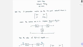 Network Theory GATE PYQ  Question 65  Ram Balaji S [upl. by Putscher]