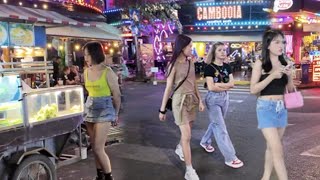 Nightlife Walking Phnom Penh Street 136 amp More  Cambodia Tour 4K [upl. by Inglebert]