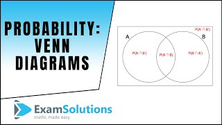 Probability Venn Diagram Example  ExamSolutions [upl. by Wharton]