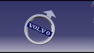 Volvo Logo Design  Complete Tutorial  CATIA V5  EngineerToys [upl. by Jaquith191]