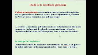 video résistance globulaire Salima TP nHématologiemp4 [upl. by Cumine142]