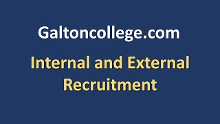 Internal and External Recruitment [upl. by Gibert]