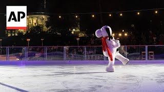 White House celebrates holidays with ice rink [upl. by Burroughs139]