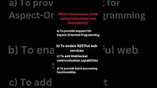 Spring boot interview questionplease select anyone of four option [upl. by Oiliduab]