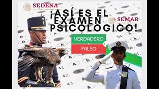 ASÍ SERÁ TU EXAMEN PSICOLÓGICO PARTE 5 ✅ SEDENA  SEMAR  GUARDIA NACIONAL UNIVERSIDADES 💂 [upl. by Adair208]