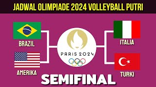 Jadwal Semifinal Olimpiade Paris 2024 Voli PutriOlimpiade Paris 2024 Volleyball Women Semifinal [upl. by Llenna]