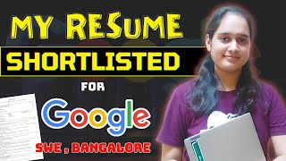 My RESUME got SELECTED In GOOGLE😳  Software Engineer Role🔥google resume [upl. by Namaan]