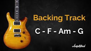 Inspiring Pop Rock Backing Track Jam in C Major  C F Am G  75 BPM  Guitar Backing Track [upl. by Valoniah]