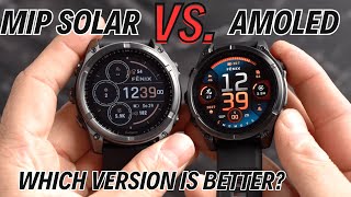 Garmin Fenix 8  MIP Solar vs AMOLED All Differences  Battery Life Comparison [upl. by Archibaldo]