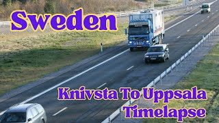 Driving in Sweden Knivsta To Uppsala E4 Timelapse [upl. by Luby698]