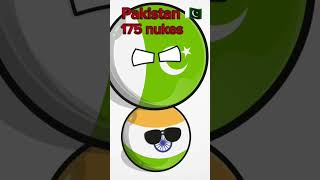 Most nukes countryballs memes nukes india usa russia pakistan ukisrael france [upl. by Almap]