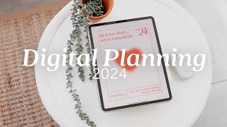 ☁️ My 2024 Digital Planner Setup   january planning ✏️ [upl. by Norrag]