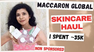 Skincare haul  First impression  Macrron global store haul [upl. by Coppola343]