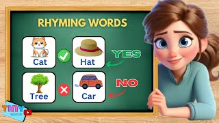 Rhyming words for kids  preschool learning  Rhyming words [upl. by Vassell511]